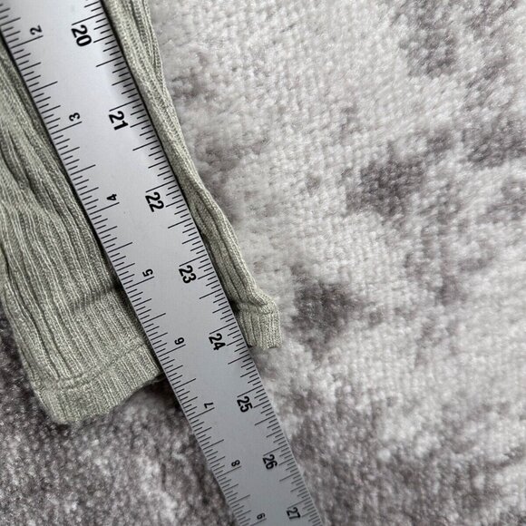 Wilfred Free Top 2XS Womens Sage Green Ribbed Long Sleeve Button Up V Neck XXS - Picture 4 of 8